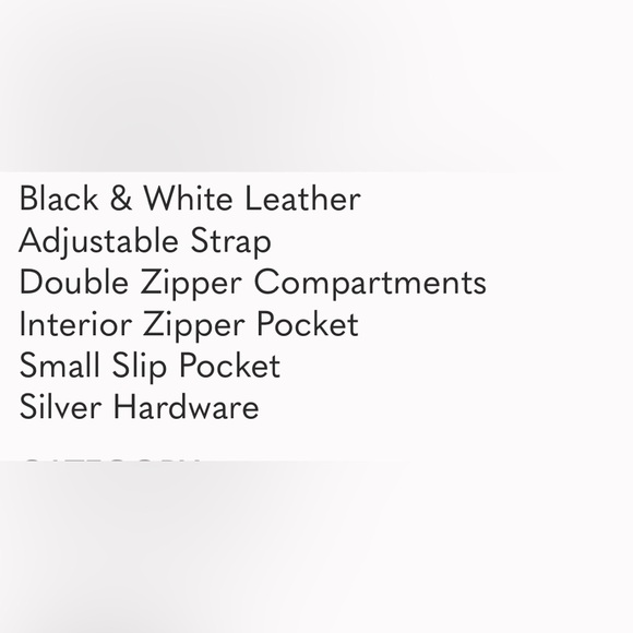 RALPH LAUREN Black with white Crossbody. long straps, multiple compartments - Picture 9 of 9